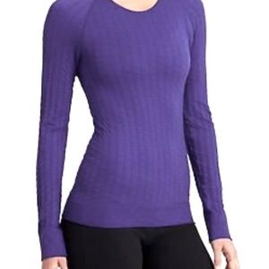 Athleta Epitomize Textured Stretch Long Sleeve Top